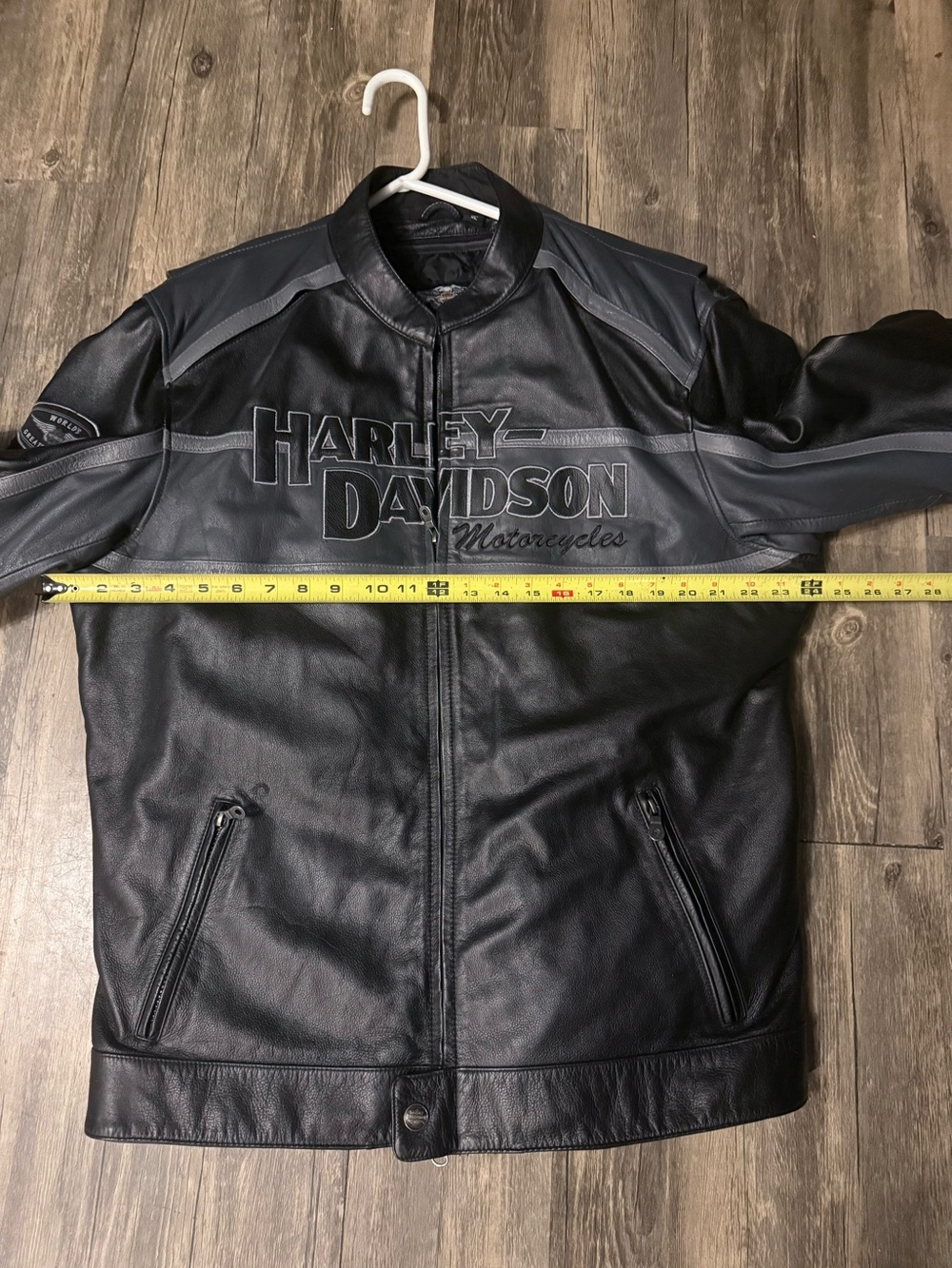 Harley-Davidson Black Leather Jacket with Gray Accents